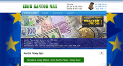 Desktop Screenshot of kantor-max.pl
